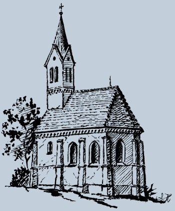 St. Leonhard - Federzeichnung von Albert Hpfl, Geltendorf