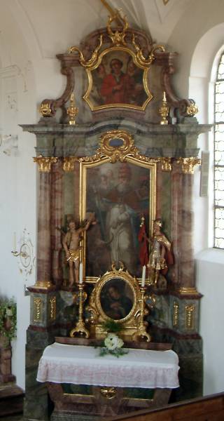 rechter Seitenaltar St. Nikolaus
